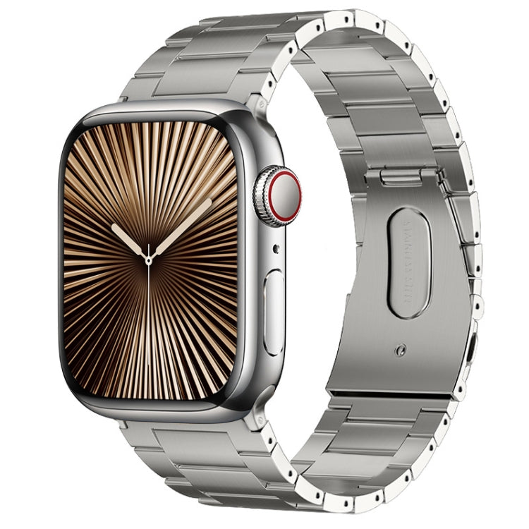 For Apple Watch Series 10 46mm PG63 Three-Bead Protrusion Titanium Metal Watch Band(Silver) - free shipping - PMc TechLife - Order now!