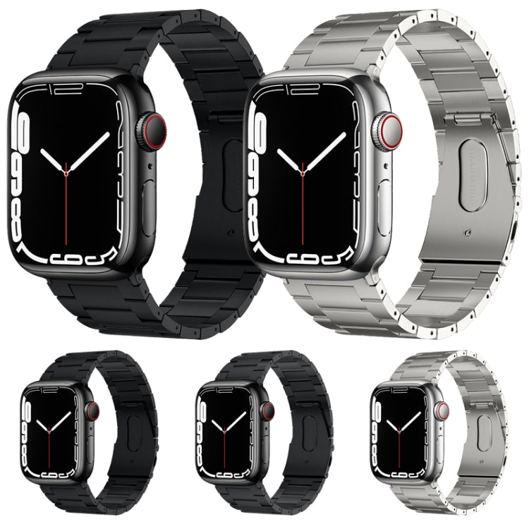 For Apple Watch Series 4 44mm PG63 Three-Bead Protrusion Titanium Metal Watch Band(Silver) - free shipping - PMC TechLife - Order now!