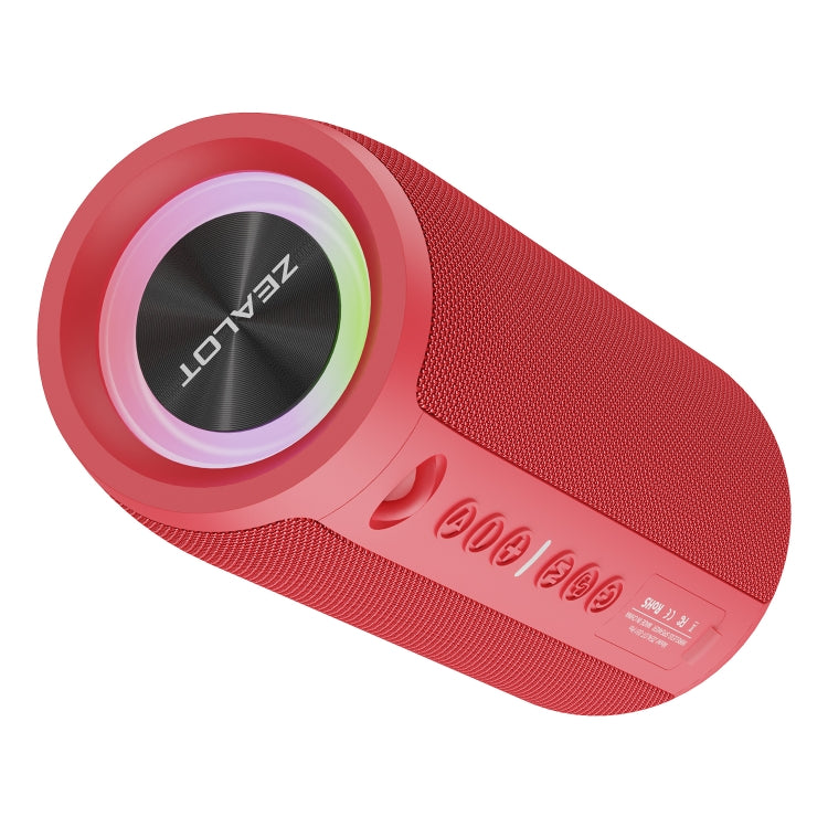 Zealot S51 Pro Shocking Bass Bluetooth Speaker with Colorful Light(Red) - Desktop Speaker by ZEALOT | Online Shopping South Africa | PMC Jewellery | Buy Now Pay Later Mobicred