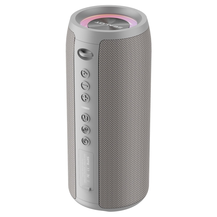 Zealot S51 Pro Shocking Bass Bluetooth Speaker with Colorful Light(Grey) - Desktop Speaker by ZEALOT | Online Shopping South Africa | PMC Jewellery | Buy Now Pay Later Mobicred