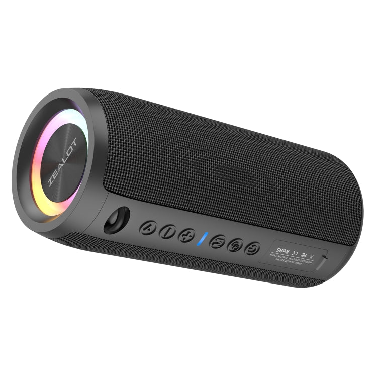 Zealot S51 Pro Shocking Bass Bluetooth Speaker with Colorful Light(Black) - free shipping - PMC Jewellery - Order now!