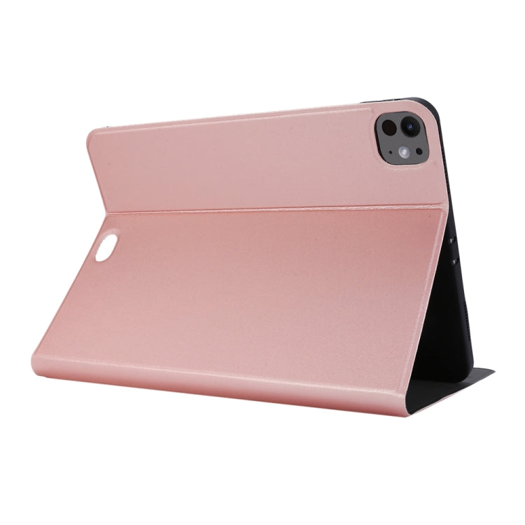 For iPad Pro 13 2024 Stretch Voltage Plain Leather Smart Tablet Case(Rose Gold) - iPad Pro 13 2024 Cases by PMC Jewellery | Online Shopping South Africa | PMC Jewellery | Buy Now Pay Later Mobicred