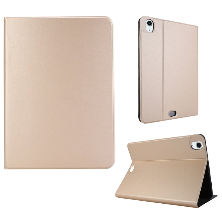 For iPad Air 13 2024 Stretch Voltage Plain Leather Smart Tablet Case(Gold) - iPad Air 13 2024 Cases by PMC Jewellery | Online Shopping South Africa | PMC Jewellery | Buy Now Pay Later Mobicred