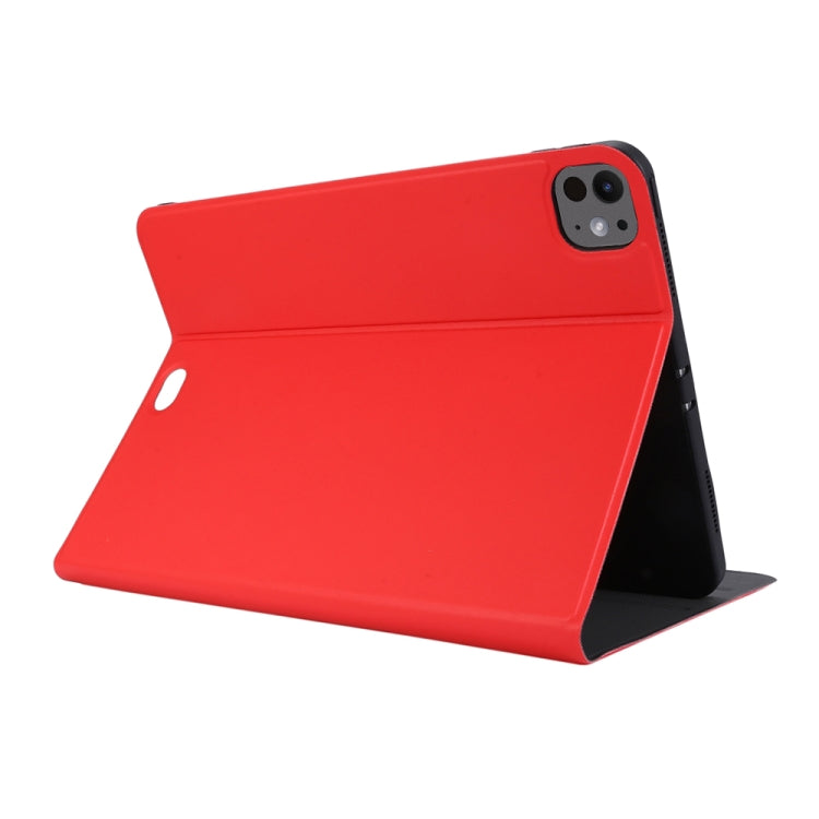 For iPad Pro 11 2024 Stretch Voltage Plain Leather Smart Tablet Case(Red) - iPad Pro 11 2024 Cases by PMC Jewellery | Online Shopping South Africa | PMC Jewellery | Buy Now Pay Later Mobicred