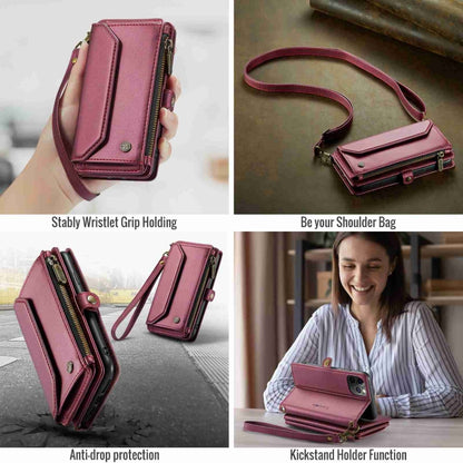 For iPhone 11 Pro CaseMe C36 Card Slots Zipper Wallet RFID Anti-theft Leather Phone Case(Wine Red) - iPhone 11 Pro Cases by CaseMe | Online Shopping South Africa | PMC Jewellery | Buy Now Pay Later Mobicred