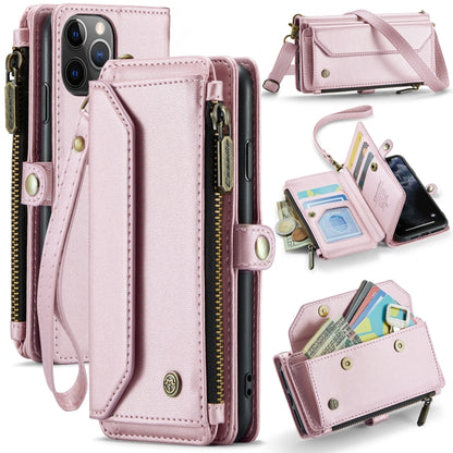 For iPhone 11 Pro CaseMe C36 Card Slots Zipper Wallet RFID Anti-theft Leather Phone Case(Pink) - iPhone 11 Pro Cases by CaseMe | Online Shopping South Africa | PMC Jewellery | Buy Now Pay Later Mobicred