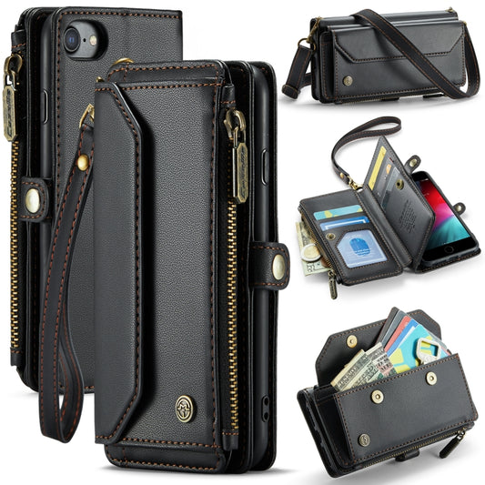 For iPhone 8 / 7 / 6 CaseMe C36 Card Slots Zipper Wallet RFID Anti-theft Leather Phone Case(Black) - More iPhone Cases by CaseMe | Online Shopping South Africa | PMC Jewellery | Buy Now Pay Later Mobicred