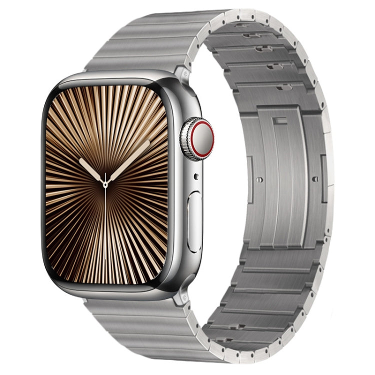 For Apple Watch Series 10 46mm PG65 Single Bead Bamboo Joint Spring Bars Titanium Metal Watch Band(Silver) - free shipping - PMc TechLife - Order now!