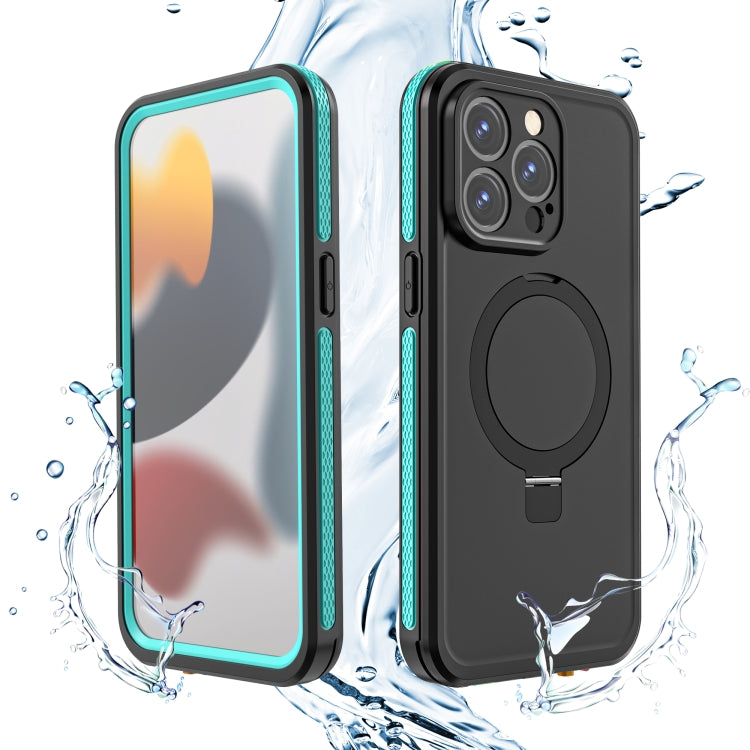 For iPhone 15 Pro Max RedPepper IP68 Waterproof MagSafe Magnetic Holder Phone Case(Blue) - iPhone 15 Pro Max Cases by RedPepper | Online Shopping South Africa | PMC Jewellery | Buy Now Pay Later Mobicred