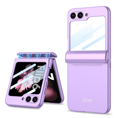 For Samsung Galaxy Z Flip6 GKK Integrated Magnetic Full Coverage Folding Phone Case(Purple) - Galaxy Z Flip6 5G Cases by GKK | Online Shopping South Africa | PMC Jewellery | Buy Now Pay Later Mobicred