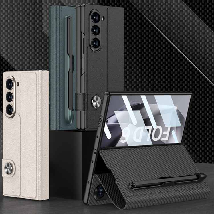 For Samsung Galaxy Z Fold6 GKK Integrated Flip Leather Case with Pen Slotm, Stylus Not Included(Green) - free shipping - PMC Jewellery - Order now!
