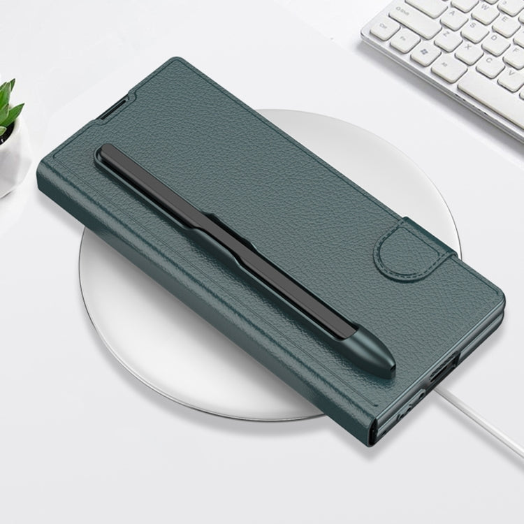 For Samsung Galaxy Z Fold6 GKK Integrated Flip Leather Case with Pen Slotm, Stylus Not Included(Green) - free shipping - PMC Jewellery - Order now!