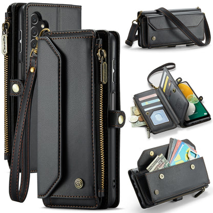 For Samsung Galaxy A13 5G / 4G CaseMe C36 Card Slots Zipper Wallet RFID Anti-theft Leather Phone Case(Black) - Galaxy Phone Cases by CaseMe | Online Shopping South Africa | PMC Jewellery | Buy Now Pay Later Mobicred