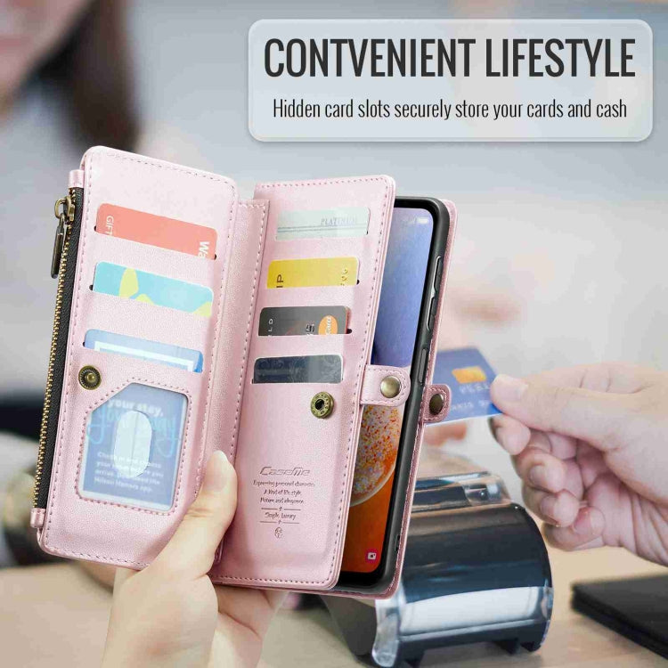 For Samsung Galaxy A14 5G / 4G CaseMe C36 Card Slots Zipper Wallet RFID Anti-theft Leather Phone Case(Pink) - Galaxy Phone Cases by CaseMe | Online Shopping South Africa | PMC Jewellery | Buy Now Pay Later Mobicred