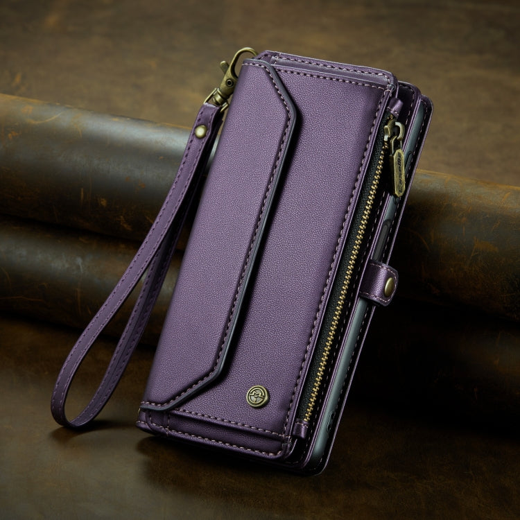 For Samsung Galaxy A30s / A50s / A50 CaseMe C36 Card Slots Zipper Wallet RFID Anti-theft Leather Phone Case(Purple) - Galaxy Phone Cases by CaseMe | Online Shopping South Africa | PMC Jewellery | Buy Now Pay Later Mobicred