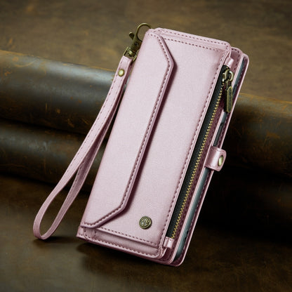 For Samsung Galaxy A30s / A50s / A50 CaseMe C36 Card Slots Zipper Wallet RFID Anti-theft Leather Phone Case(Pink) - Galaxy Phone Cases by CaseMe | Online Shopping South Africa | PMC Jewellery | Buy Now Pay Later Mobicred