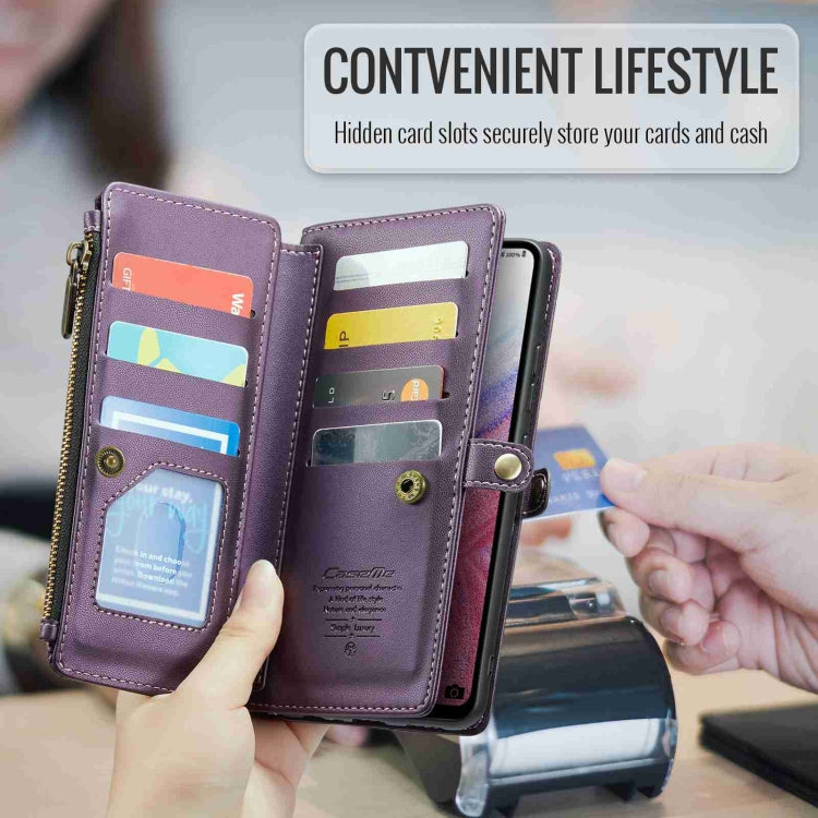 For Samsung Galaxy A53 5G CaseMe C36 Card Slots Zipper Wallet RFID Anti-theft Leather Phone Case(Purple) - Galaxy Phone Cases by CaseMe | Online Shopping South Africa | PMC Jewellery | Buy Now Pay Later Mobicred