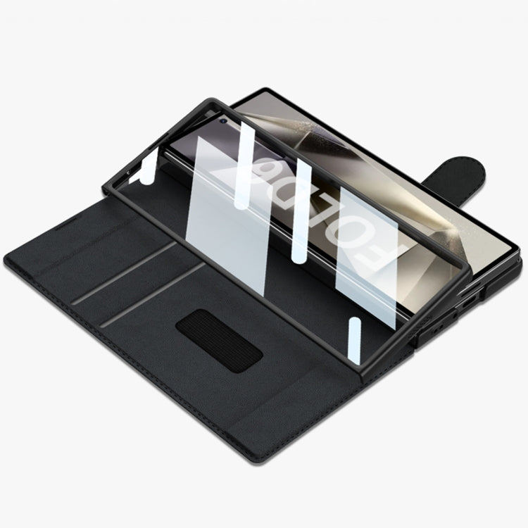 For Samsung Galaxy Z Fold6 GKK Integrated Armor Flip Leather Case with Pen Slot, Stylus Not Included(Titanium Grey) - free shipping - PMC Jewellery - Order now!