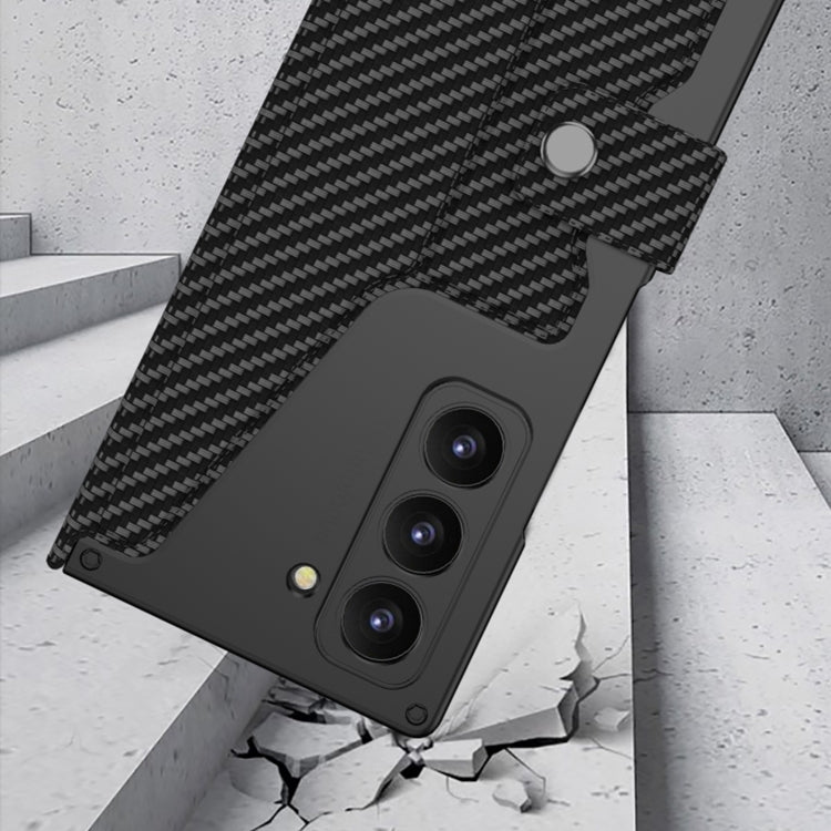 For Samsung Galaxy Z Fold6 GKK Integrated Armor Flip Leather Case with Pen Slot, Stylus Not Included(Titanium Grey) - free shipping - PMC Jewellery - Order now!