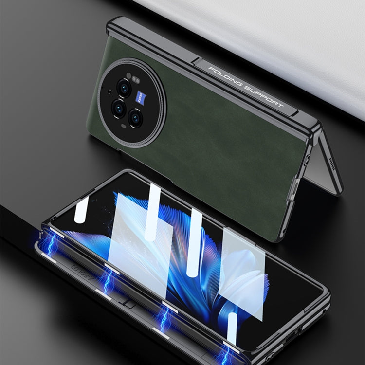 For vivo X Fold3 GKK Integrated Magnetic Fold Hinge Leather Shockproof Phone Case(Matte Brown) - free shipping - PMC Jewellery - Order now!