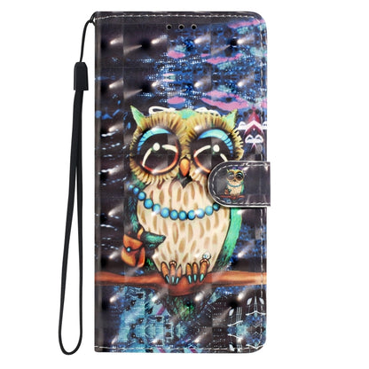 For Motorola Moto G Stylus 5G 2024 3D Pattern Leather Phone Case(Big-eyed owl) - Motorola Cases by PMC Jewellery | Online Shopping South Africa | PMC Jewellery | Buy Now Pay Later Mobicred