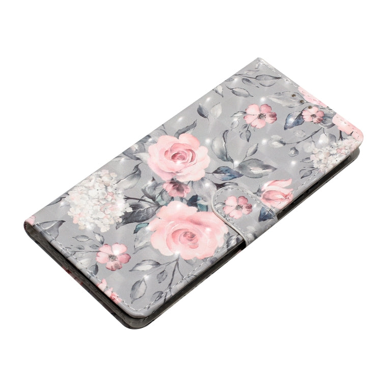 For Motorola Moto G Stylus 5G 2024 3D Pattern Leather Phone Case(Gray Base Flower) - Motorola Cases by PMC Jewellery | Online Shopping South Africa | PMC Jewellery | Buy Now Pay Later Mobicred