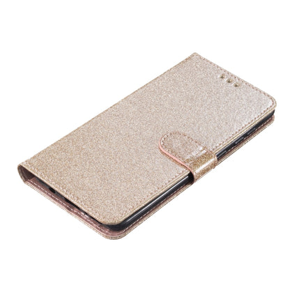 For iPhone 16 Glitter Powder Flip Leather Phone Case(Gold) - iPhone 16 Cases by PMC Jewellery | Online Shopping South Africa | PMC Jewellery | Buy Now Pay Later Mobicred