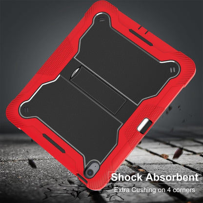 For iPad Air 13 2024 Shockproof Silicone Hybrid PC Tablet Case with Holder(Black + Red) - iPad Air 13 2024 Cases by PMC Jewellery | Online Shopping South Africa | PMC Jewellery | Buy Now Pay Later Mobicred