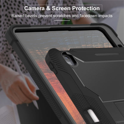 For iPad Air 13 2024 Shockproof Silicone Hybrid PC Tablet Case with Holder(Black) - iPad Air 13 2024 Cases by PMC Jewellery | Online Shopping South Africa | PMC Jewellery | Buy Now Pay Later Mobicred