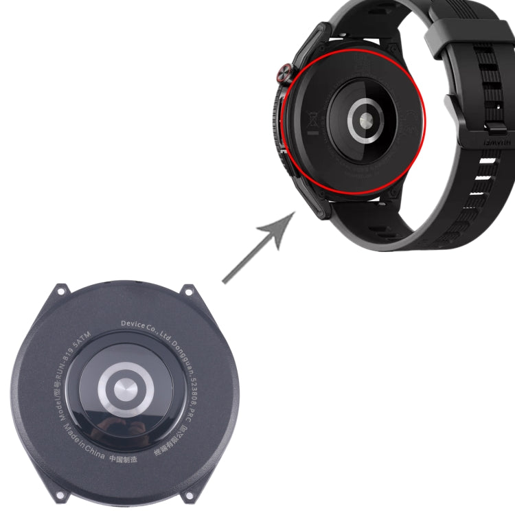 For Huawei Watch GT Runner 46mm Original Rear Housing Cover(Black) - For Huawei by PMC Jewellery | Online Shopping South Africa | PMC Jewellery | Buy Now Pay Later Mobicred