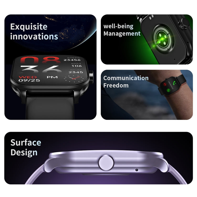 CY900 2.1 inch HD Square Screen Smart Watch, Supports Bluetooth Call / Health Monitoring(Purple) - Smart Watches by PMC TechLife | Online Shopping South Africa | PMC TechLife | Buy Now Pay Later Mobicred
