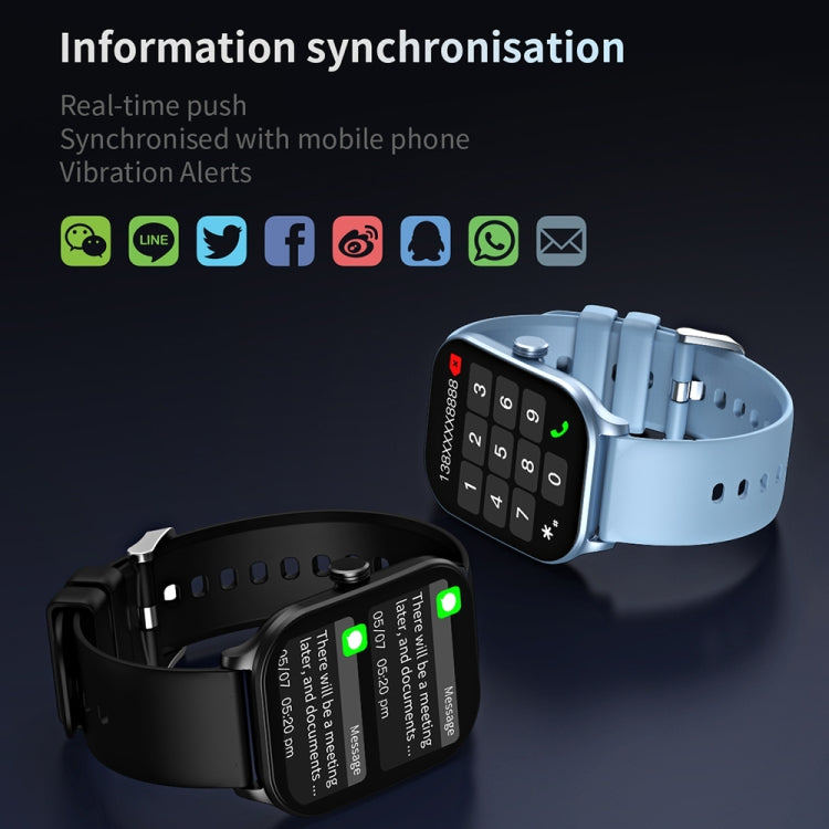 CY900 2.1 inch HD Square Screen Smart Watch, Supports Bluetooth Call / Health Monitoring(Purple) - Smart Watches by PMC TechLife | Online Shopping South Africa | PMC TechLife | Buy Now Pay Later Mobicred