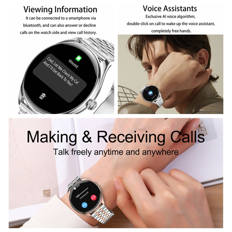 MT55 1.43 inch AMOLED HD Screen Ultra-thin Smart Call Health Watch, Silicone Strap(Silver Grey) - Smart Watches by PMC TechLife | Online Shopping South Africa | PMC TechLife | Buy Now Pay Later Mobicred
