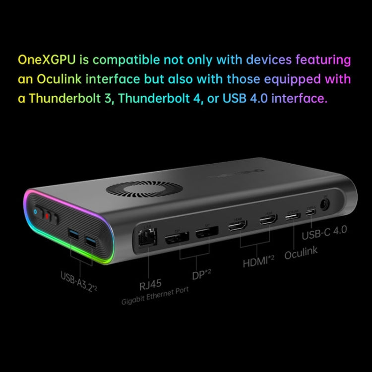 ONE-NETBOOK OneXGPU AMD Radeon RX 7600M XT 8GB Portable Expansion Dock(Black) - USB 3.0 HUB by ONE-NETBOOK | Online Shopping South Africa | PMC Jewellery | Buy Now Pay Later Mobicred