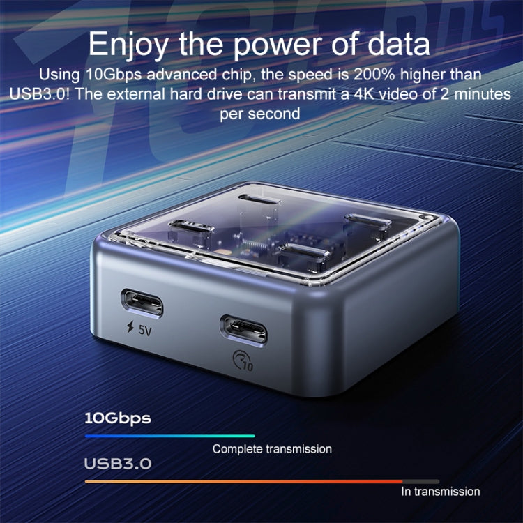 ORICO XHJ4C-G2 4-Port Compact Zinc Alloy USB Type-C 3.0 HUB Expand Converter(Silver) - free shipping - PMC Jewellery - Order now!