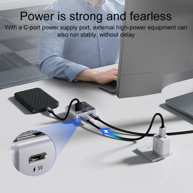 ORICO XHJ4C-G2 4-Port Compact Zinc Alloy USB Type-C 3.0 HUB Expand Converter(Silver) - free shipping - PMC Jewellery - Order now!