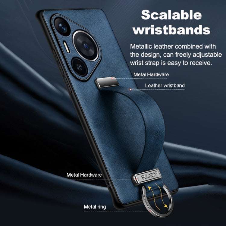 For Huawei Pura 70 SULADA PC Hybrid Leather Texture Skin Feel Shockproof Phone Case(Black) - free shipping - PMC Jewellery - Order now!