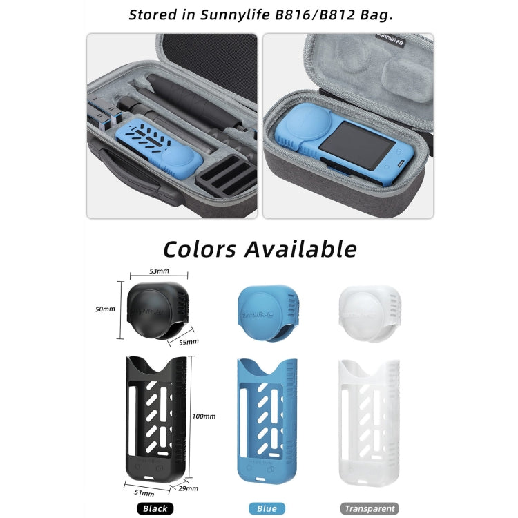 For Insta360 X4 Sunnylife Silicone Shockproof Case Lens Body Cover Kit(Blue) - Case & Bags by Sunnylife | Online Shopping South Africa | PMC Jewellery | Buy Now Pay Later Mobicred