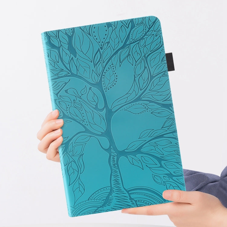 For iPad Pro 13 2024 Tree Life Series Embossed Smart Leather Tablet Case(Lake Blue) - iPad Pro 13 2024 Cases by PMC Jewellery | Online Shopping South Africa | PMC Jewellery | Buy Now Pay Later Mobicred