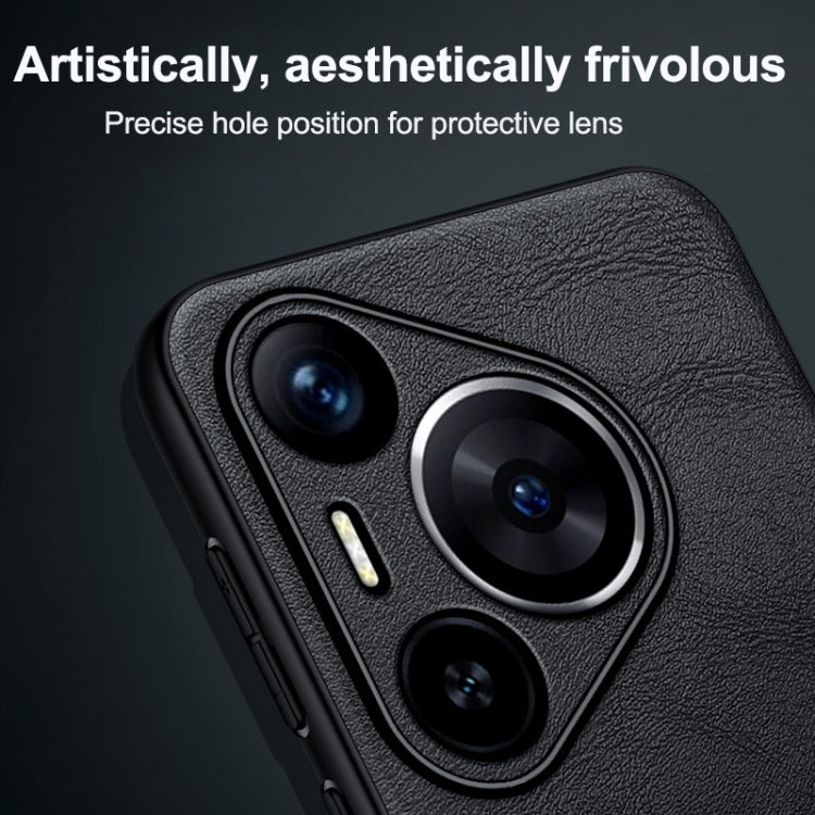 For Huawei Pura 70 Pro / 70 Pro+ SULADA Shockproof TPU Hybrid Handmade Leather Phone Case(Blue) - free shipping - PMC Jewellery - Order now!