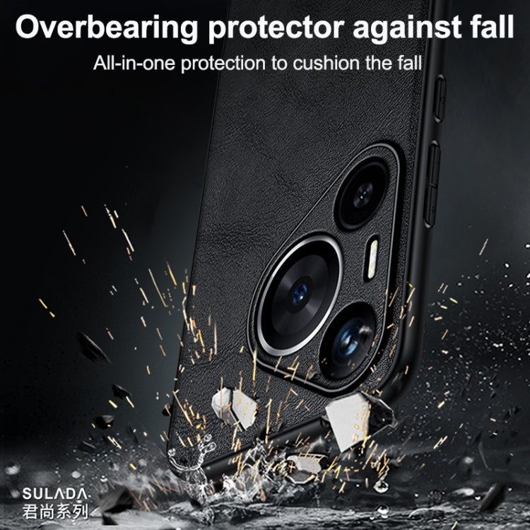 For Huawei Pura 70 Pro / 70 Pro+ SULADA Shockproof TPU Hybrid Handmade Leather Phone Case(Brown) - free shipping - PMC Jewellery - Order now!