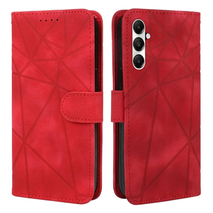 For Samsung Galaxy S24+ / S25+ 5G Skin Feel Geometric Lines Leather Phone Case(Red) - Galaxy S24+ 5G Cases by PMC Jewellery | Online Shopping South Africa | PMC Jewellery | Buy Now Pay Later Mobicred