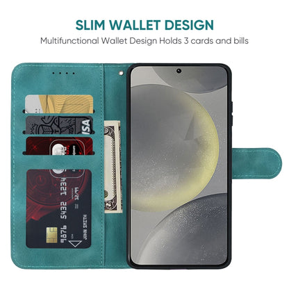 For Samsung Galaxy S24+ / S25+ 5G Skin Feel Geometric Lines Leather Phone Case(Green) - Galaxy S24+ 5G Cases by PMC Jewellery | Online Shopping South Africa | PMC Jewellery | Buy Now Pay Later Mobicred