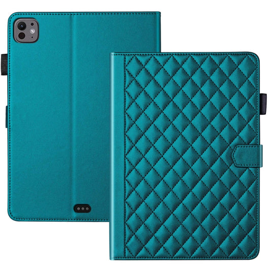 For iPad Pro 11 2024 Rhombus Lattice Leather Smart Tablet Case(Dark Green) - iPad Pro 11 2024 Cases by PMC Jewellery | Online Shopping South Africa | PMC Jewellery | Buy Now Pay Later Mobicred