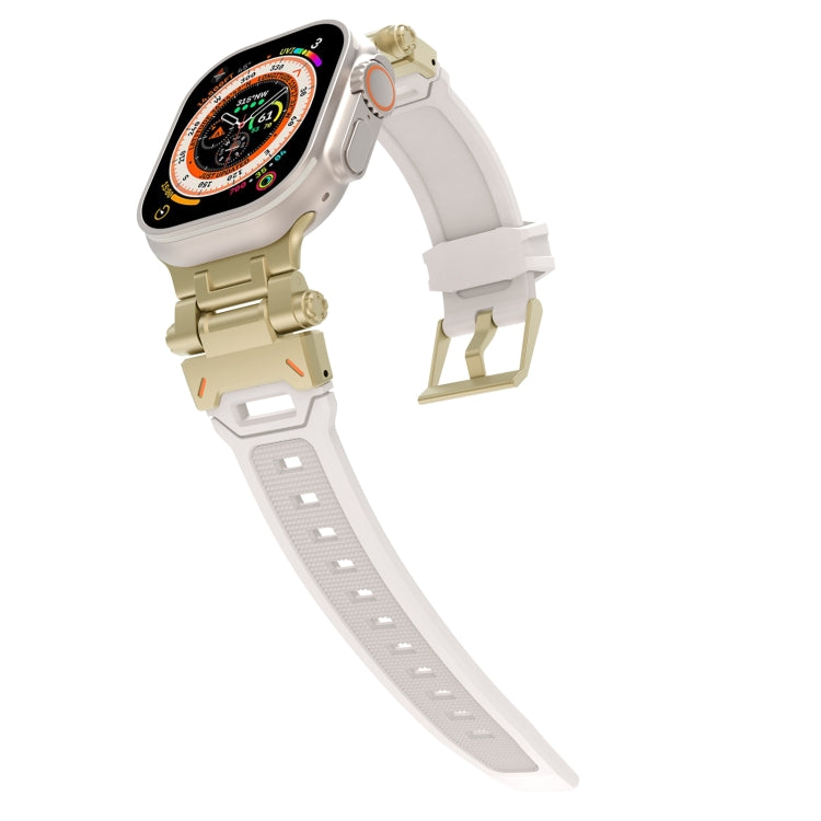For Apple Watch Ultra 2 49mm Stainless Steel Connector TPU Watch Band(Gold Starlight) - free shipping - PMC TechLife - Order now!