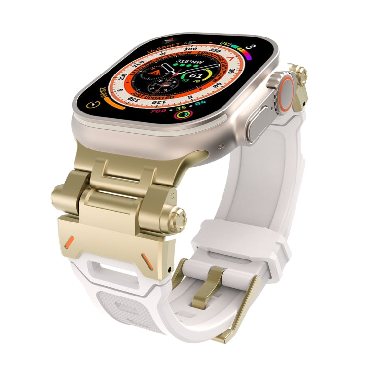 For Apple Watch Series 9 45mm Stainless Steel Connector TPU Watch Band(Gold Starlight) - free shipping - PMC TechLife - Order now!