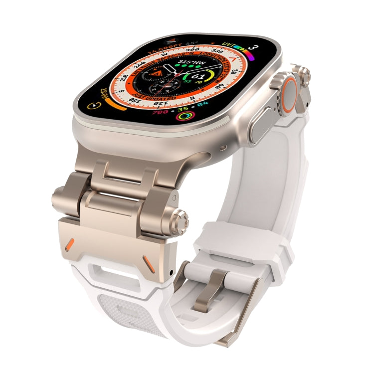 For Apple Watch Series 5 44mm Stainless Steel Connector TPU Watch Band(Titanium Starlight) - free shipping - PMC TechLife - Order now!