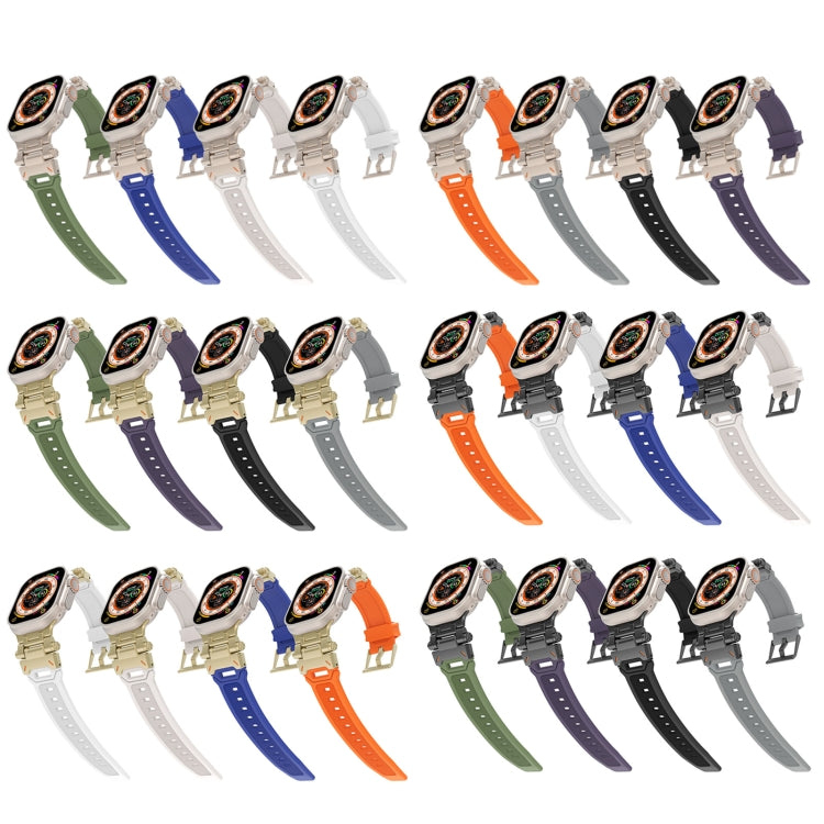 For Apple Watch Series 2 42mm Stainless Steel Connector TPU Watch Band(Gold White) - free shipping - PMC TechLife - Order now!