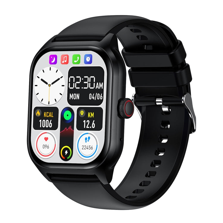 LEMFO LT10 2.01 inch TFT Screen Smart Watch Supports Bluetooth Call / Health Monitoring, Silicone Strap(Black) - Smart Watches by LEMFO | Online Shopping South Africa | PMC TechLife | Buy Now Pay Later Mobicred