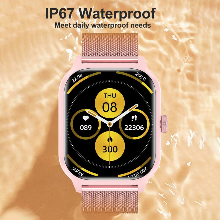 LEMFO LT10 2.01 inch TFT Screen Smart Watch Supports Bluetooth Call / Health Monitoring, Silicone Strap(Pink) - free shipping - PMC TechLife - Order now!